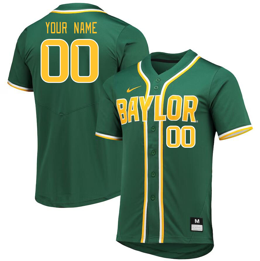 Custom Baylor Bears Name And Number College Baseball Jerseys Stitched-Gold